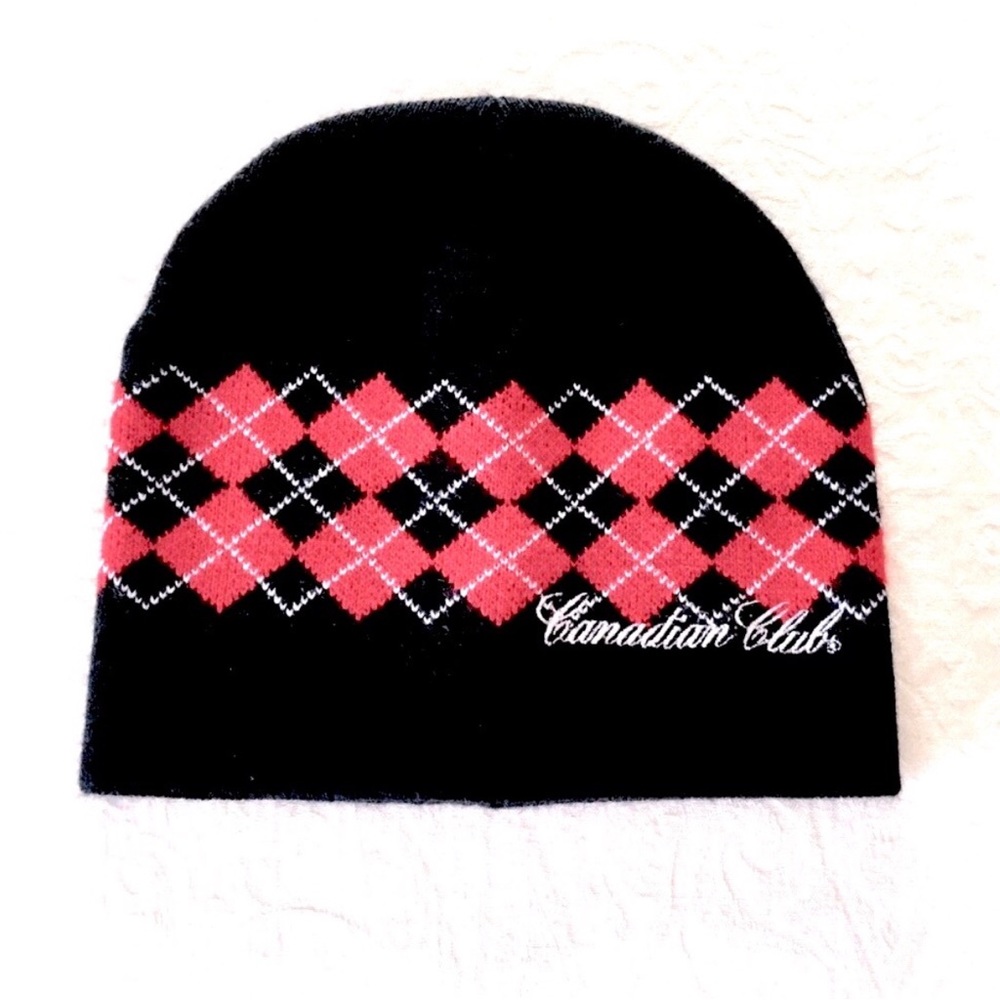 Men’s Canadian Club Black Red White Toque Hat